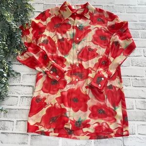 Equipment Silk Poppy Button Down Shirt